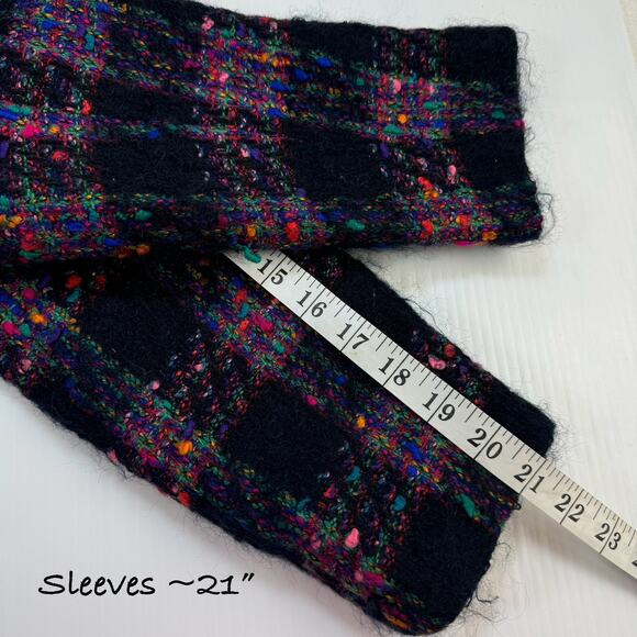 VTG Lord & Taylor Wool Mohair Blazer 4 Purple Plaid Dark Academia Old Money Ivy - Picture 8 of 9